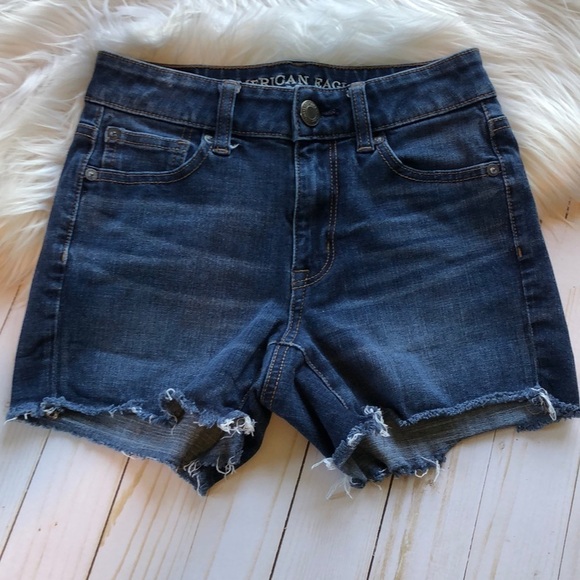 American Eagle hi-rise shortie shorts size 00 - Picture 1 of 8